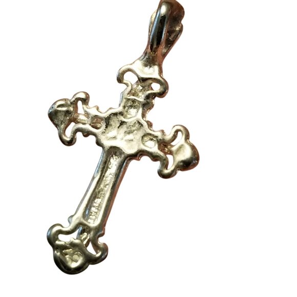 Vintage Silver 925 Cross Crucifix Pendant, Charm, Religious, Dainty - Picture 4 of 9